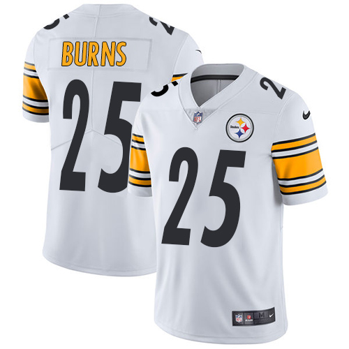 2019 Men Pittsburgh Steelers 25 Burns white Nike Vapor Untouchable Limited NFL Jersey